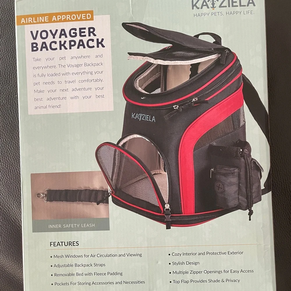 Katziela Voyager Backpack Dog/Cat Carrier